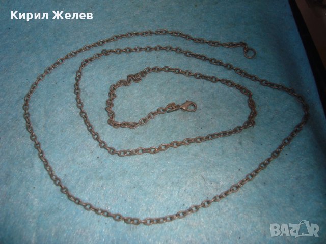 СТАРО ДЪЛГО СРЕБРИСТО СИНДЖИРЧЕ КОЛИЕ ВЕРИЖКА НЕЖНО и ЗДРАВО РЕТРО СТИЛ 18989 , снимка 3 - Колиета, медальони, синджири - 35240569