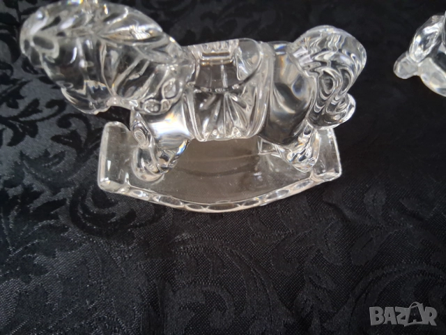 Фигурки Мече И Люлеещо конче Оловен кристал , снимка 6 - Колекции - 52033032