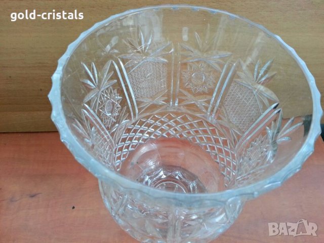 кристална купа ваза фруктиера, снимка 2 - Антикварни и старинни предмети - 27012231