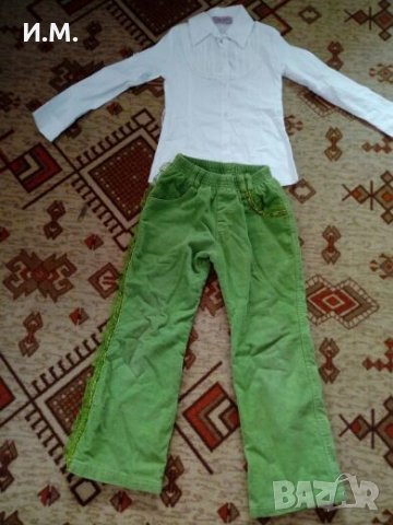 Комплект риза с дънки, снимка 2 - Детски панталони и дънки - 27464255