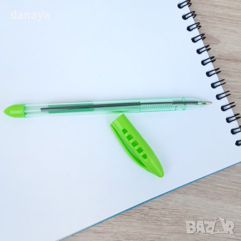 3011 Син химикал с прозрачно тяло и капачка, 1.0mm, снимка 4 - Ученически пособия, канцеларски материали - 37817297