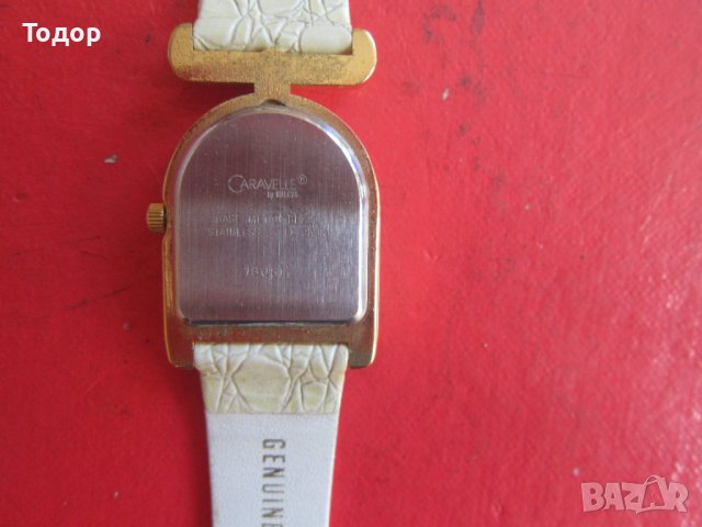 Дамски позлатен часовник Каравеле Бай Булова с кристали, снимка 7 - Дамски - 38018334