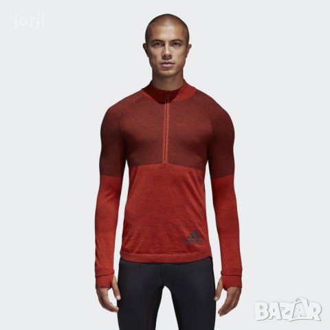 Оригинално Adidas Energy Black Climaheat Primeknit Running Sweatshirt, снимка 1 - Спортни дрехи, екипи - 34613402