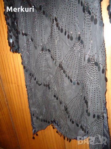 Дамска елегантна черна рокля с пайети, снимка 17 - Рокли - 27340614