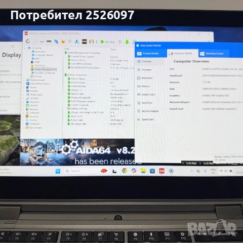 Lenovo ThinkPad L390 Yoga/IPS Touch/i5-8265U/8GB/128GB NVMe/Подсветка, снимка 12 - Лаптопи за работа - 52919654