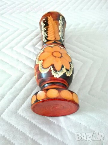 Ваза ръчна дърворезба, снимка 6 - Вази - 32626928