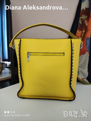 Лятна дамска чанта, голям размер, в жълт цвят. 26лв., снимка 5 - Чанти - 37348444
