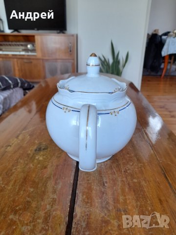 Стар порцеланов чайник #3, снимка 5 - Антикварни и старинни предмети - 40876252