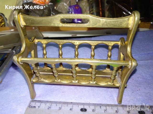 Месингова Фигурална Миниатюра на Ретро Поставка за Списания Вестници - За КОЛЕКЦИЯ ИНТЕРИОР 41406