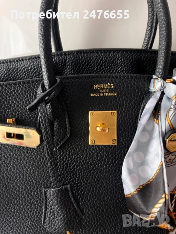 Hermes Birkin чанта естествена кожа , снимка 3 - Чанти - 53542531