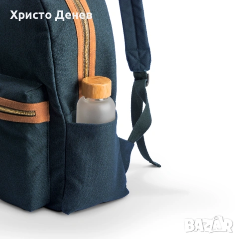 раница дизайнерска DEMI Design Milano Деми дизайн Милано, еко материал, внос от Италия синя, снимка 3 - Раници - 53588066