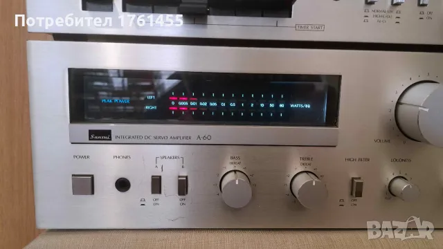 Sansui A-60 усилвател, D-90 дек и T-5L тунер, снимка 5 - Ресийвъри, усилватели, смесителни пултове - 49398356