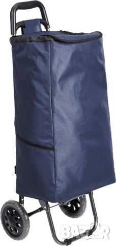 Пазарска Количка Amazon Basics B07VVPYTL1 – Лека, Сгъваема, Здрава, Синя!