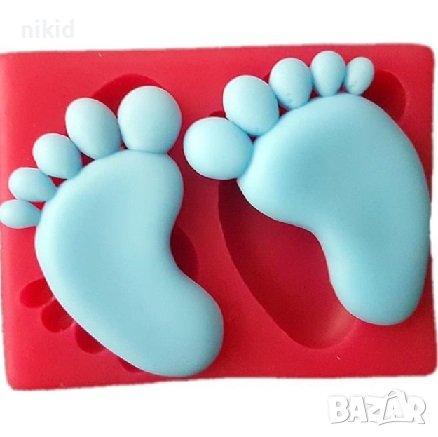 2 Крака крак стъпала силиконов молд форма фондан гипс шоколад