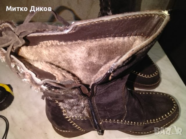 Дамски боти с подплата стелка 26см реален размер №40 отлични, снимка 2 - Дамски боти - 43077335