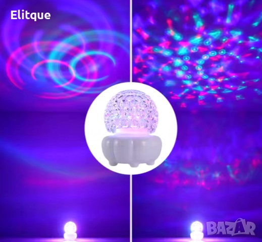 Коледна кристална въртяща се топка LED светлина, снимка 6 - Други - 52820245