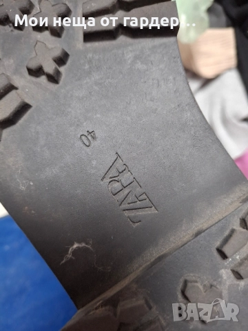 Боти стилни Zara р40 два броя заедно, снимка 8 - Дамски боти - 52277722