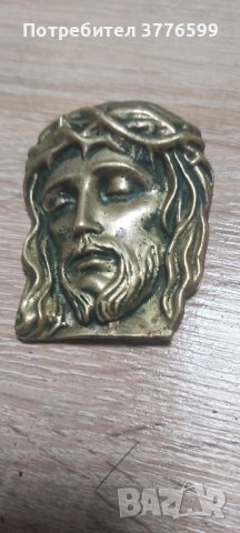 Исус Христос  глава от бронз, снимка 2 - Антикварни и старинни предмети - 43426642