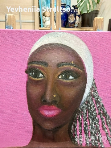 Картина маслом" Портрет африканской девушки "