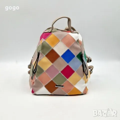 Модерна цветна дамска раница от еко материал, снимка 2 - Чанти - 50276145