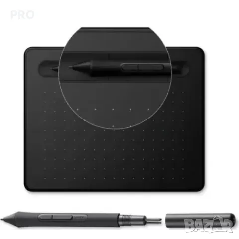 Графичен таблет Wacom Intuos S Bluetooth Черен 4096 нива на натиск, снимка 2 - Таблети - 49195435