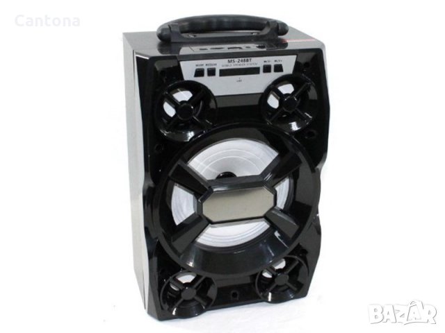 Голяма преносима Bluetooth тонколона с LED светлини MS - 248BT, снимка 2 - Тонколони - 34757212