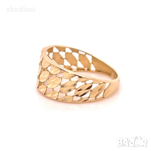 Златен дамски пръстен 1,77гр. размер:57 14кр. проба:585 модел:36345-1, снимка 2 - Пръстени - 53045488