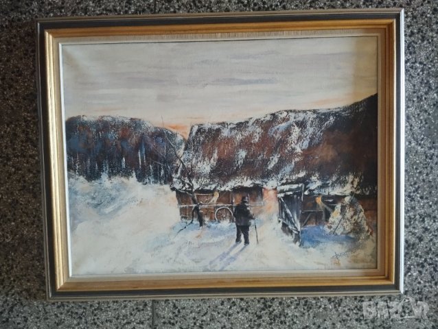 Картина-зимен пейзаж, снимка 2 - Картини - 43472293