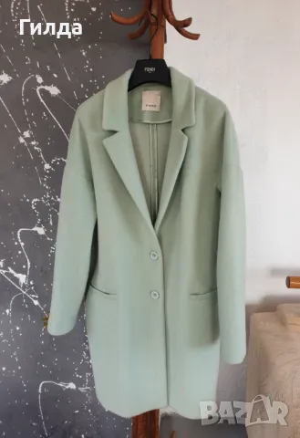 Pinko вълнено палто с алпака S налично, снимка 3 - Палта, манта - 47412541