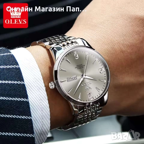 OLEVS 9928 Автоматичен мъжки луксозен часовник, снимка 4 - Мъжки - 52403405