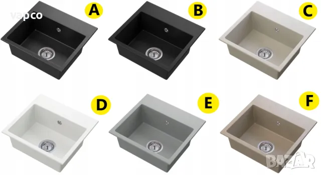 Гранитна мивка Granitan Mini 45см, снимка 6 - Мивки - 47597838