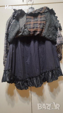 Зимна пола съчетание между плетиво и плат , снимка 3 - Поли - 44846918