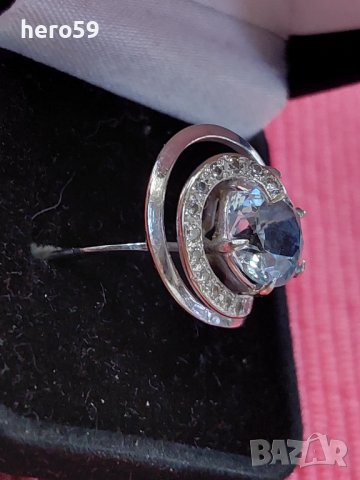 Дамски златен пръстен с аквамарин/злато златни златно/, снимка 3 - Пръстени - 37569242