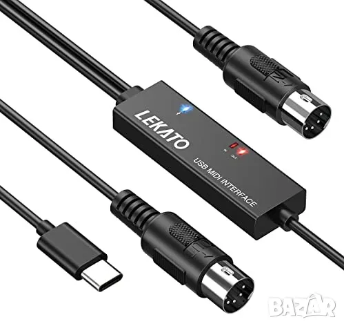 Неизползван USB-C MIDI интерфейс 2м LEKATO LUM-03, снимка 7 - Синтезатори - 48564824