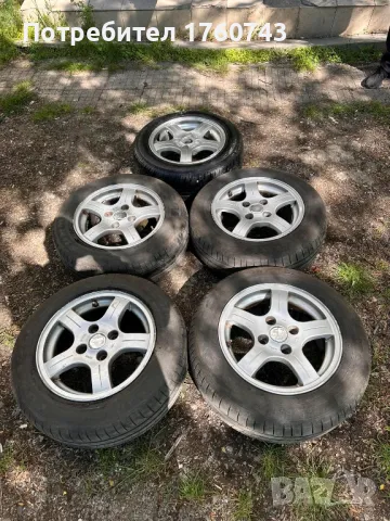 Лети джанти 15ц/ 7J / 4×114.3 /67.1 /5бр с гуми 195/75/15 Voyager дот 21г KIA HYUNDAI 