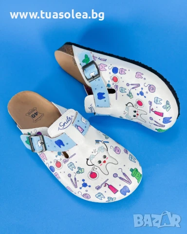 🥁 Намаление - Ортопедични чехли със стелка от естествена кожа | Марка Tuasolea, снимка 1