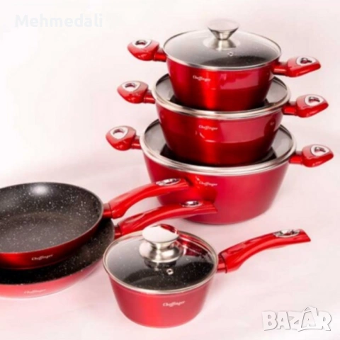 Комплект съдове за готвене Cheffinger – 10 части, снимка 18 - Съдове за готвене - 53168872