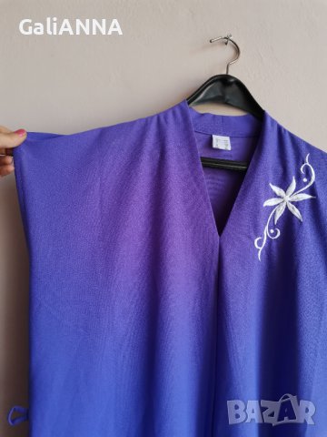 СТРАХОТНА РОКЛЯ В ЛЮЛЯКОВ ЦВЯТ РАЗМЕР 2-3XL, снимка 7 - Рокли - 36858606