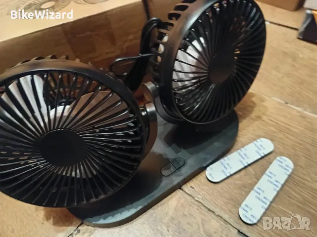 Двоен вентилатор 12-24v три скорости НОВ, снимка 7 - Други стоки за дома - 48300900