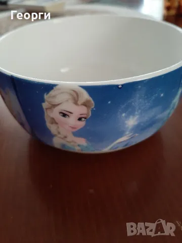 Порцеланова купичка и чинийка Елза  -Замръзнало кралство, снимка 3 - Чинии - 48504604