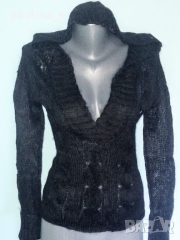 Дамски вълнен суичър с качулка "One step up"clothing, снимка 2 - Блузи с дълъг ръкав и пуловери - 12422998
