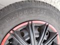 Гуми и джанти със тасове балансирани всичко е гот 185/70/14 CONTINENTAL PREMIUM Contact5 г Като нови, снимка 4