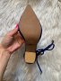 Нови турско сини обувки на ток, снимка 6