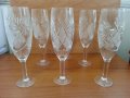 кристални чаши за вино руски кристал, снимка 1 - Антикварни и старинни предмети - 25450012