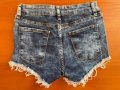 Дамски къси дънкови панталонки с перли , снимка 2
