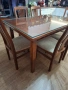 Маса и шест стола масивно дърво, снимка 2