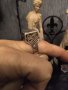 Мъжки масивен сребърен пръстен ръчна изработка с бял сапфир , снимка 3