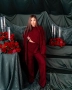 Червен Дамски Комплект С Шал, снимка 2