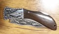 Сгъваем руски джобен нож с гравиран Акула+калъф-сталь 65х13, снимка 7