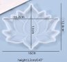Голям Лотус Лотос цвете силиконов молд форма фондан шоколад смола подложка поставка чаша чаши гипс, снимка 4